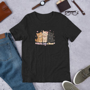 Mochi, Luna and Biscuit – Three Tiny Paws Unisex T-Shirt