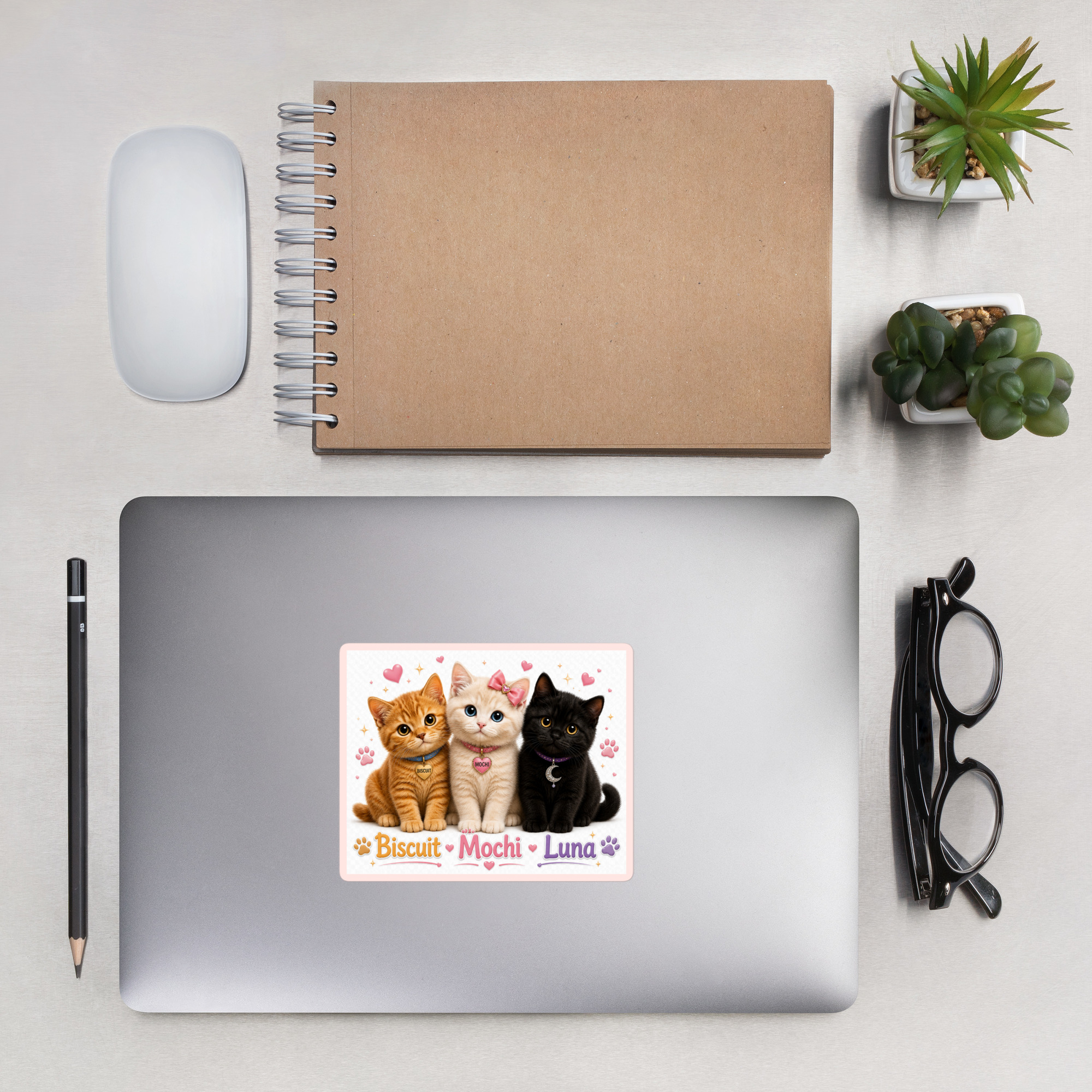 Mochi, Luna & Biscuit™ Kitty Crew stickers