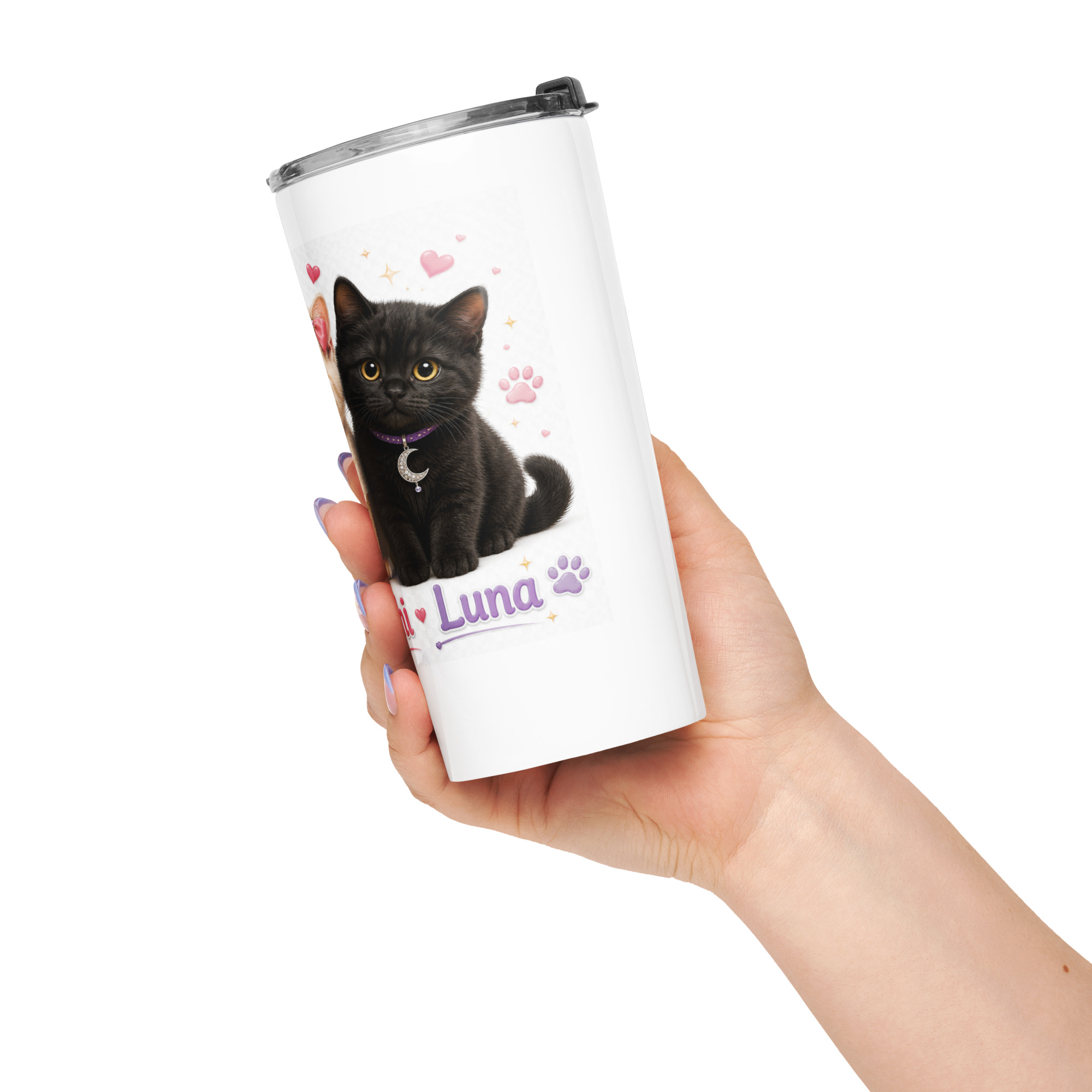 MochiLunaBiscuit™ Kitty Crew Tumbler stainless steel tumbler - Image 3