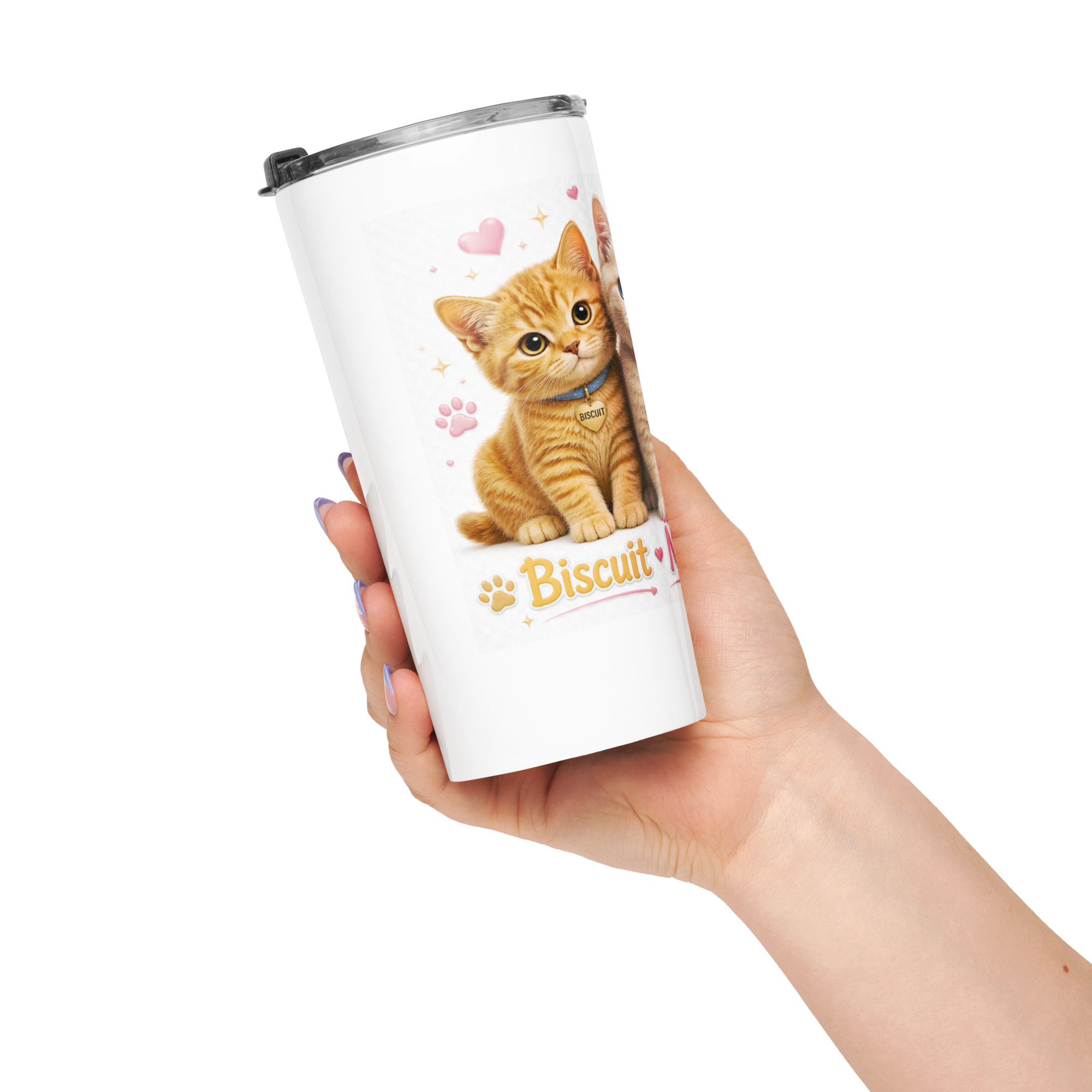 MochiLunaBiscuit™ Kitty Crew Tumbler stainless steel tumbler - Image 4